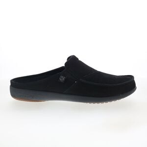 Spenco Mens Siesta Slide Nubuck Black Shoes (NWT)